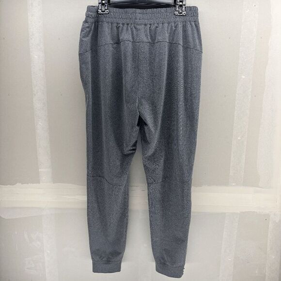 DIP Activewear Jogger Gray Black accents Zip Bottoms Size L EUC - Picture 2 of 4